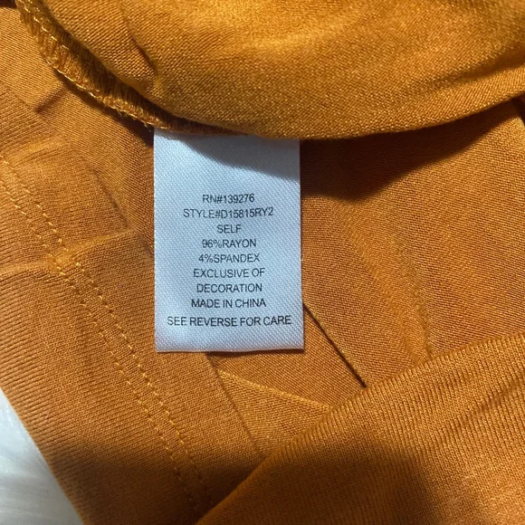 Daniel Rainn Orange 3/4 Sleeve Tee with Lace Detail women’s S - Picture 5 of 7